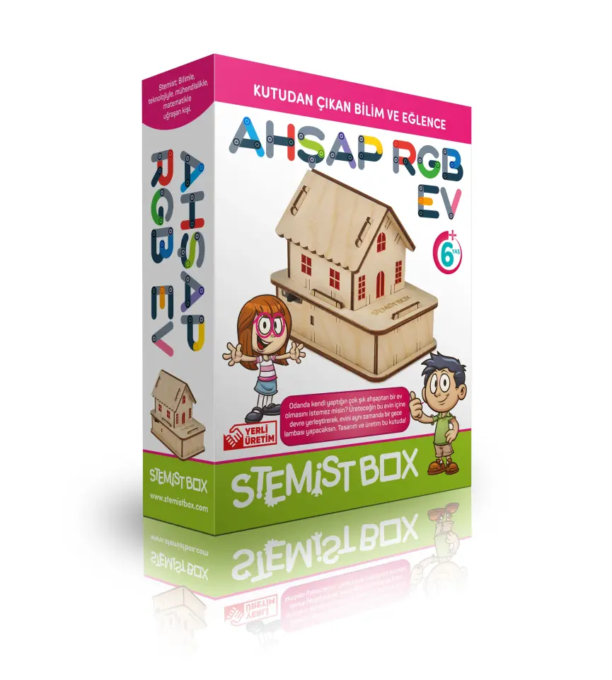 Ahşap RGB Ev - Stemist Box