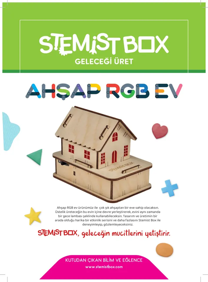 Ahşap RGB Ev - Stemist Box