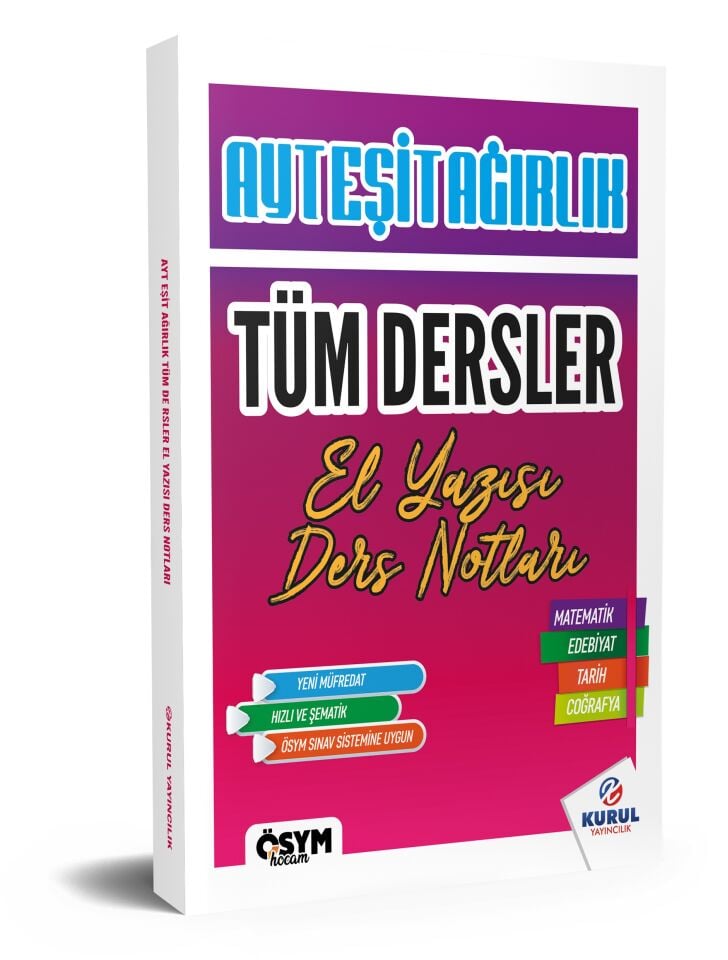 AYT Eşit Ağırlık Tüm Dersler El Yazısı Ders Notları - Kurul Yayıncılık
