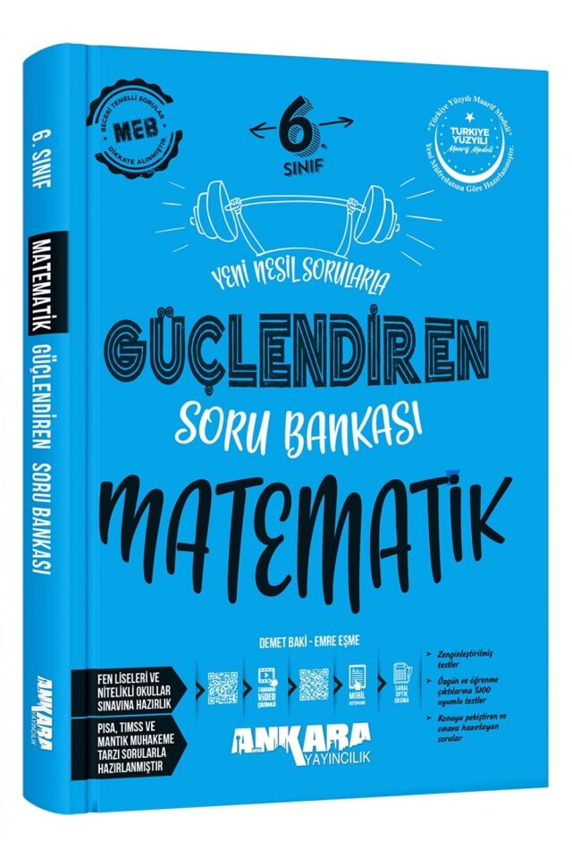 Ankara 2025 6. Sınıf Matematik Güçlendiren Soru Bankası Güncel Müfredat