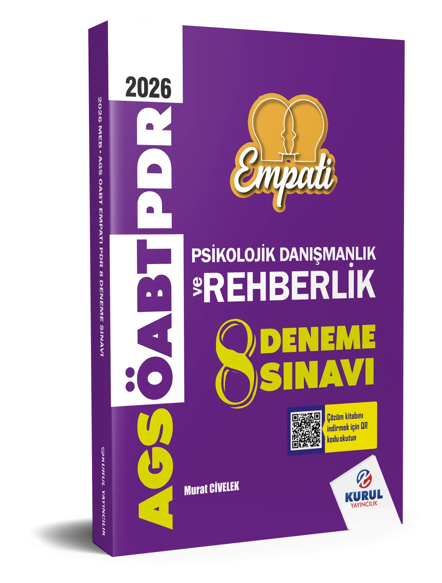 2026 ÖABT Empati Psikolojik Danışmanlık ve Rehberlik Çözümlü 8 Deneme Sınavı - Kurul Yayıncılık