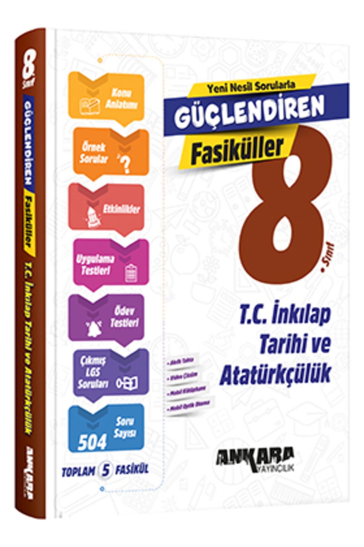 8. Sınıf Güçlendiren T.C. İnkılap Tarihi ve Atatürkçülük Fasiküller Soru Bankası -  Ankara Yayıncılık
