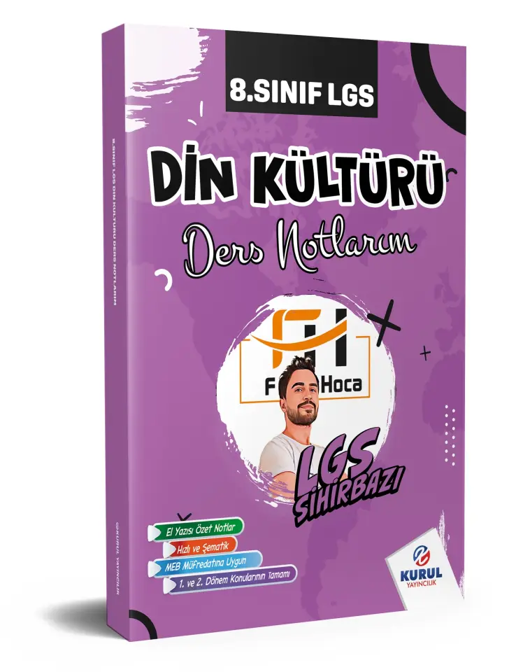8. Sınıf LGS Sihirbazı Din Kültürü ve Ahlak Bilgisi Ders Notlarım - Kurul Yayıncılık