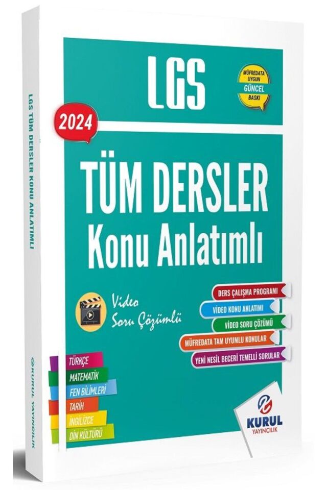 Kurul 2024 8. Sınıf LGS Tüm Dersler Konu Anlatımlı Kurul Yayıncılık