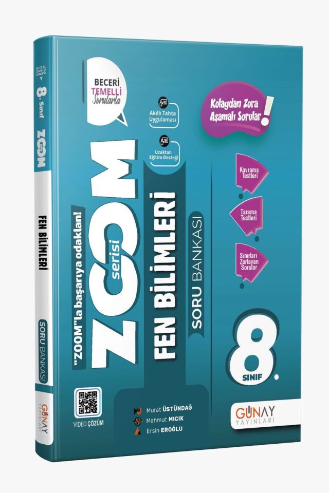 8. Sınıf Fen Bilimleri Yeni Zoom Soru Bankası - Günay Yayınları