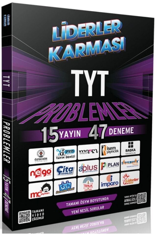 TYT YKS Sınavı Problemler 15 Yayın 47 Deneme Seti Video Çözümlü ÖSYM Formatında Liderler Karması
