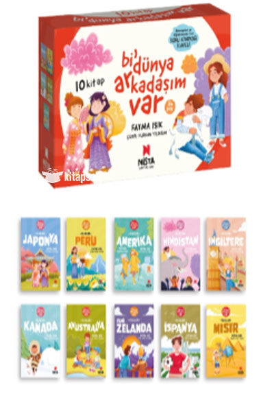 Bi Dünya Arkadaşım Var - (10 Kitap+Soru Kitapçığı) - Fatma Işık -Nista Yayınları