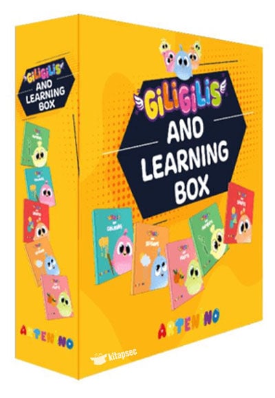 Giligilis and Learning Box - İngilizce Eğitici Mini Karton Kitap Serisi - Artenino Yayıncılık