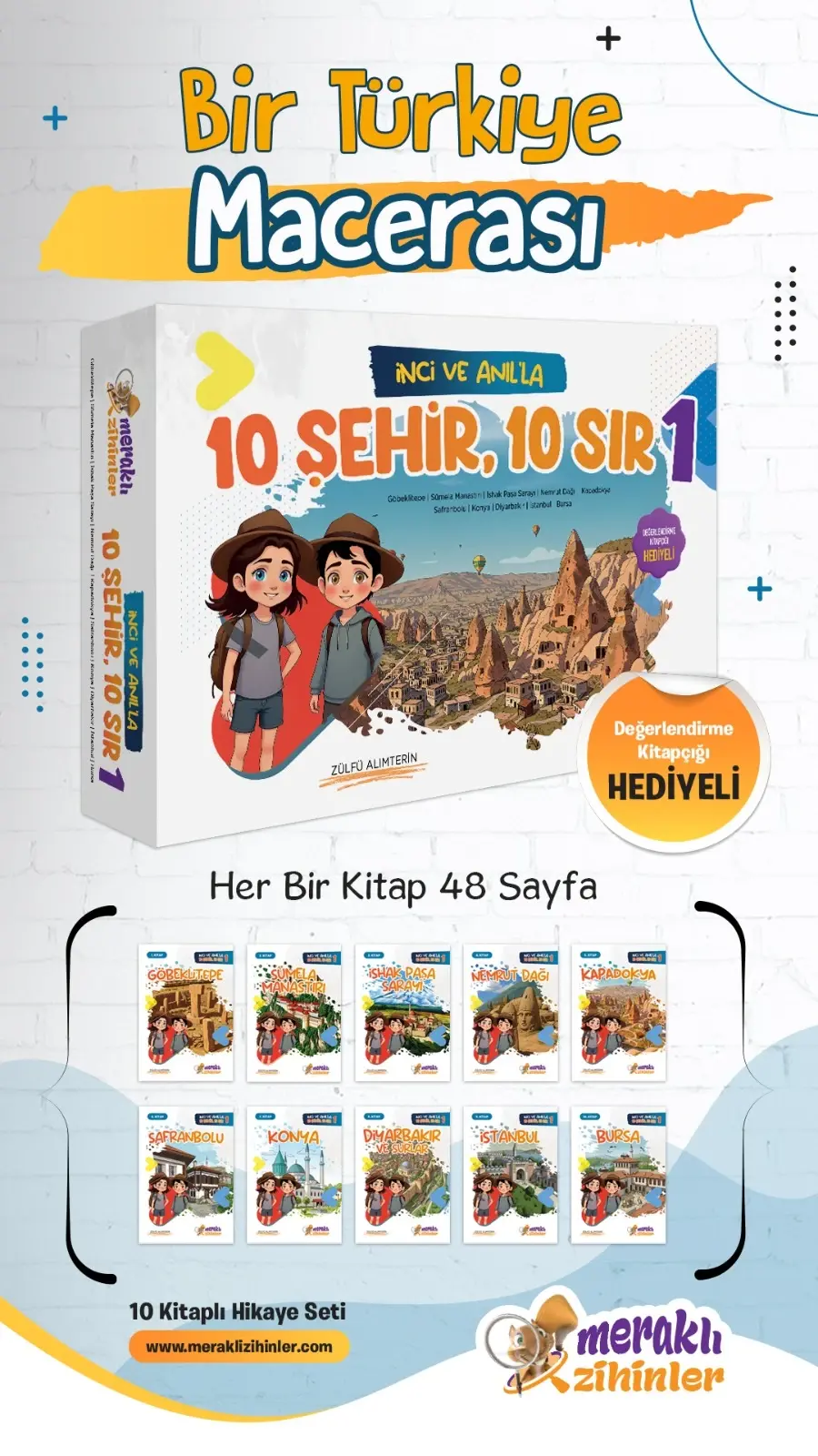 İNCİ VE ANIL'LA 10 ŞEHİR,10 SIR-1 (10-KİTAP) - MERAKLI ZİHİNLER