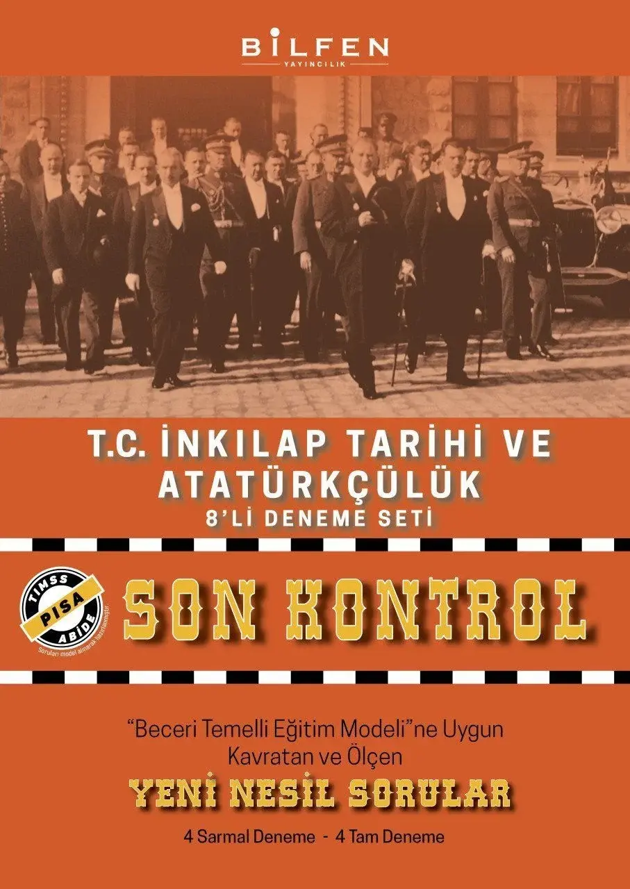 8. Sınıf T.C. İnkılap Tarihi ve Atatürkçülük Son Kontrol 8'li Deneme - Bilfen Yayıncılık