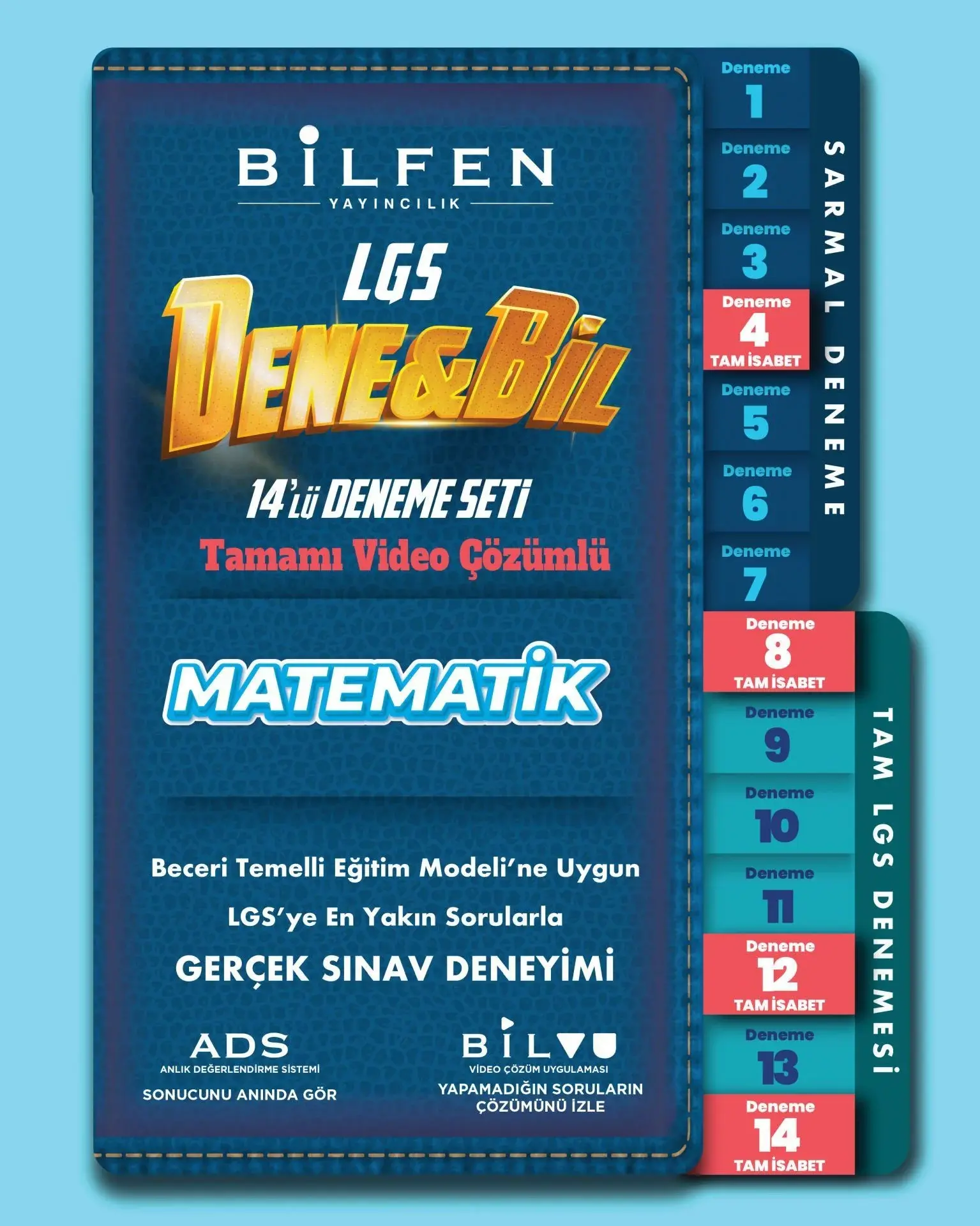 8. Sınıf Dene & Bil Matematik 14'lü Deneme - Bilfen Yayıncılık