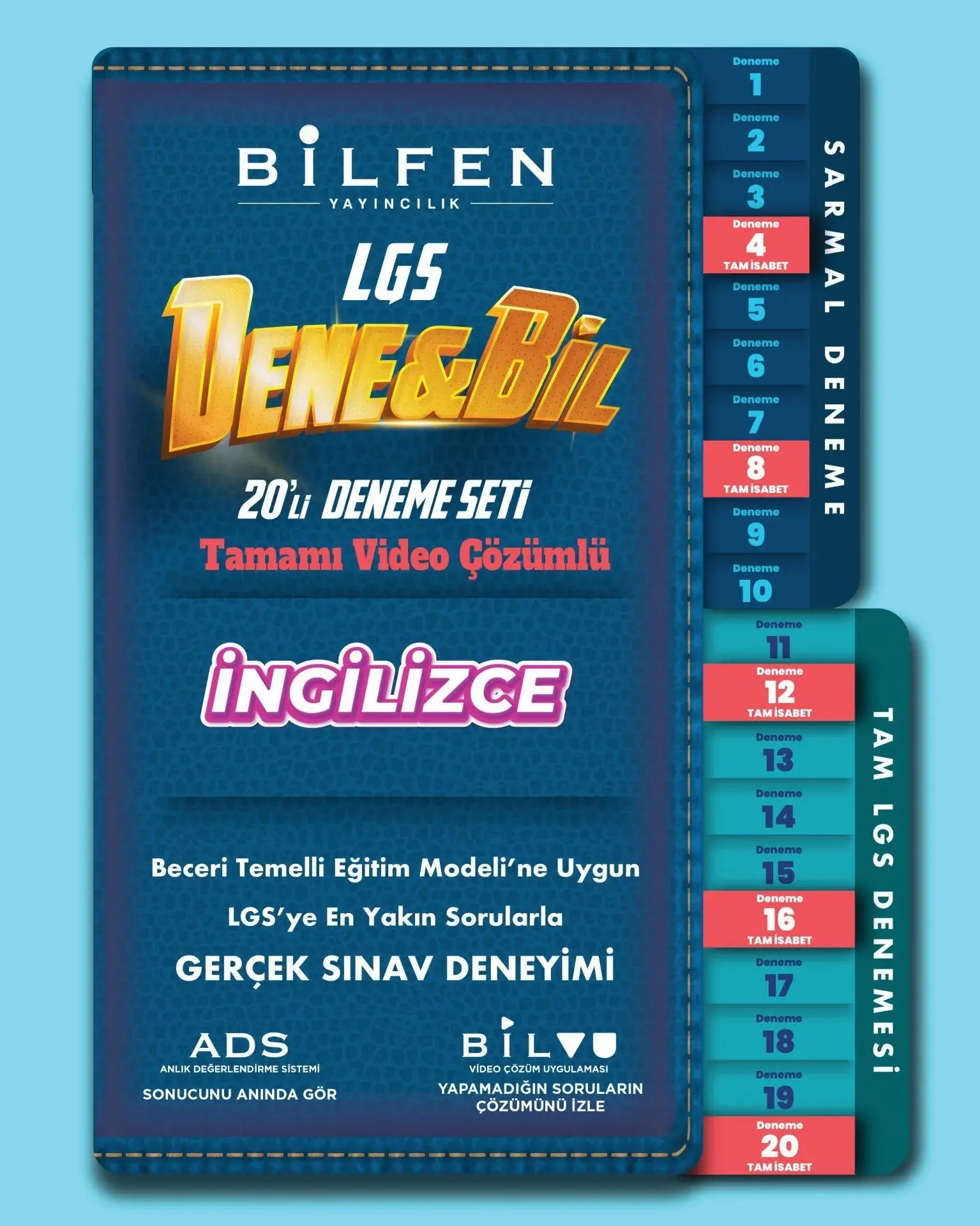 8. Sınıf Dene & Bil İngilizce 20'li Deneme - Bilfen Yayıncılık