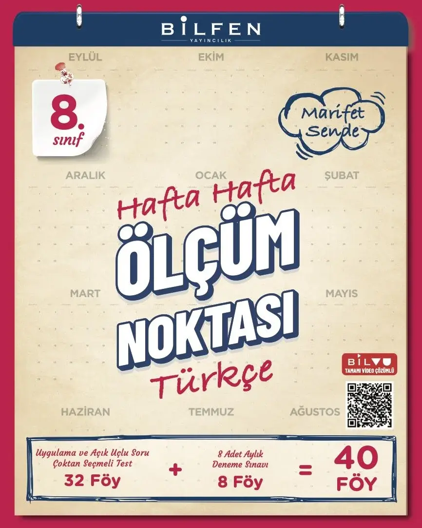 8. Sınıf Türkçe Hafta Hafta Ölçüm Noktası - Bilfen Yayıncılık