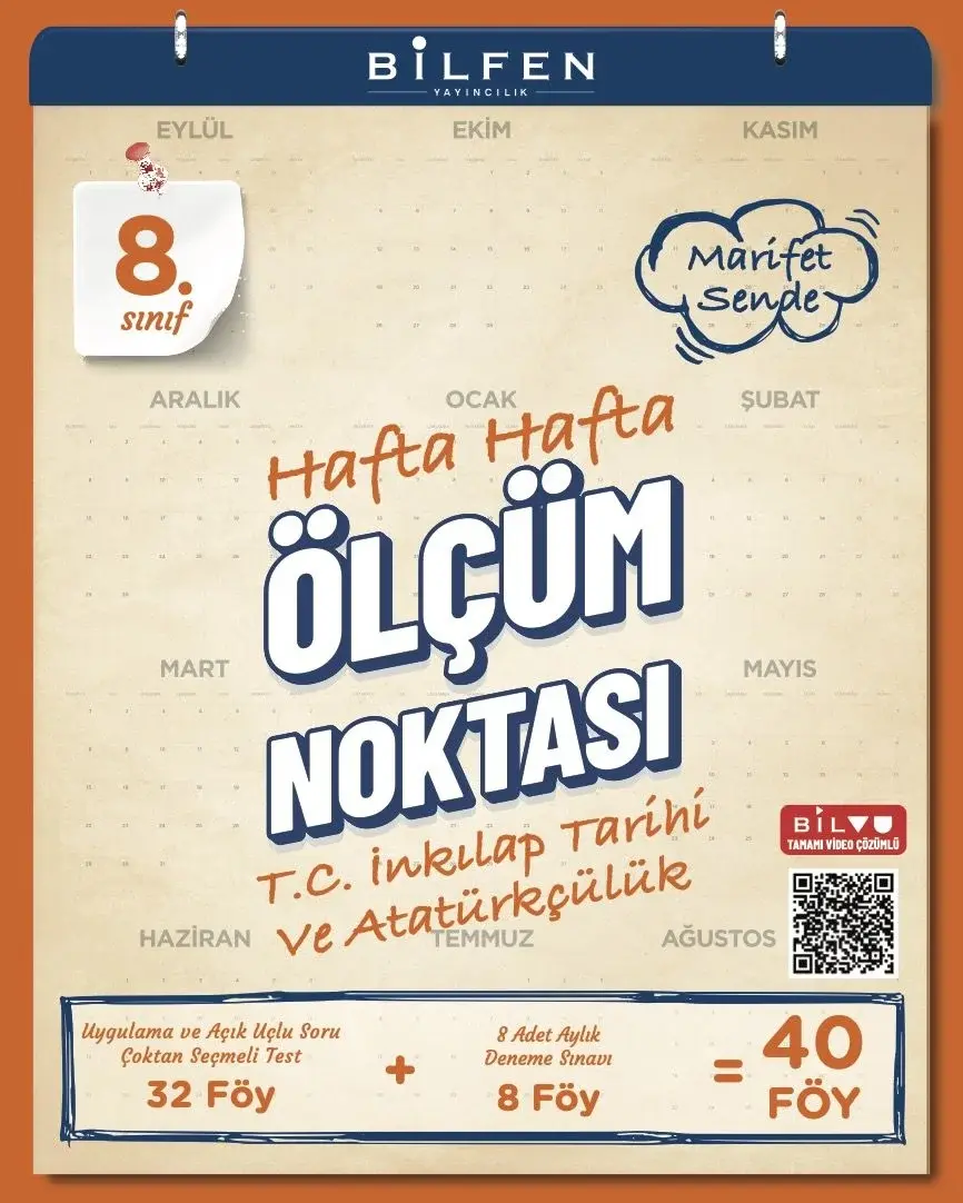 8. Sınıf T.C. İnkılap Tarihi ve Atatürkçülük Hafta Hafta Ölçüm Noktası - Bilfen Yayıncılık