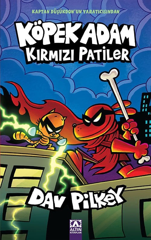 Köpek Adam 12 - Kırmızı Patiler - Dav Pilkey - Altın Kitaplar Yayınevi