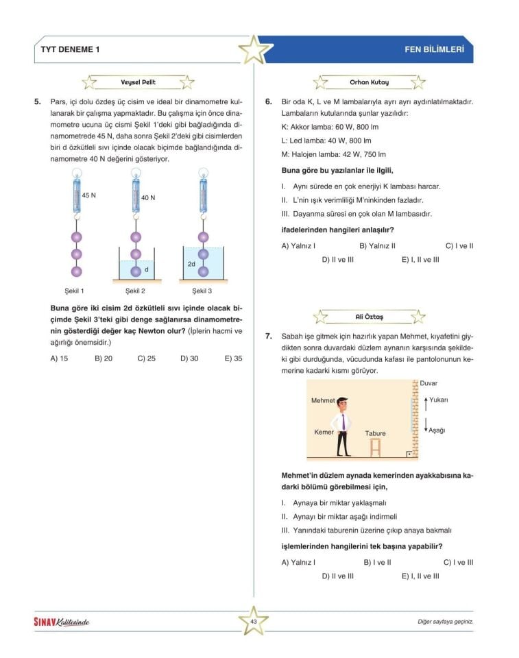 250 Yazardan Sınav Kalitesinde TYT 5 Deneme: Çıkması Muhtemel 600 Soru